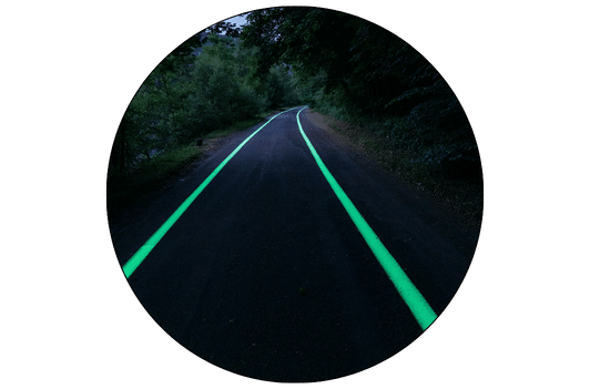 Luminokrom peinture luminescente pour piste cyclable