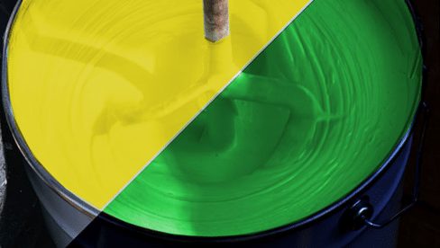 Peinture couleur jaune