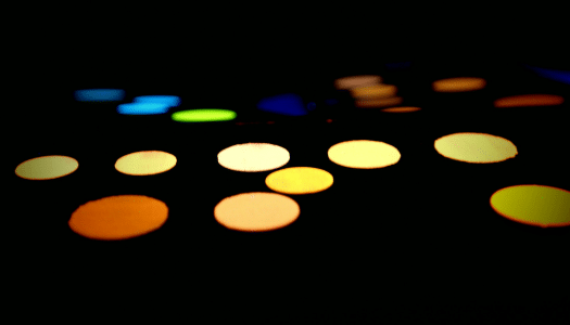 Pastilles couleur luminescentes